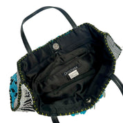 Animal Print Beaded Shoulder Bag