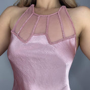 90s Victoria’s Secret Blush Satin Maxi Slip (S)