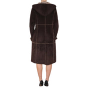 90s Brown Faux Fur Coat (L)