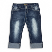 PLUS SIZE Y2K low rise angels jeans capris (17)