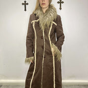 Y2K 2000s Miss Sixty Afghan Faux Fur Coat (S/M)