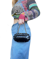 50s Black Clam Shell Purse