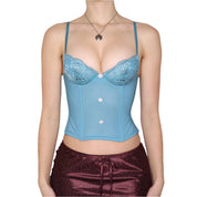 Y2K Blue Bustier (XS)