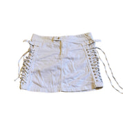 Vintage Lace-up Corset Panel Karen Millen Mini Skirt (S)