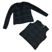 Beaded Wool Cardigan Set (S)