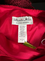 Red Satin Backless Maxi Dress (S)