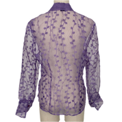 Purple Floral Organza Blouse (M)