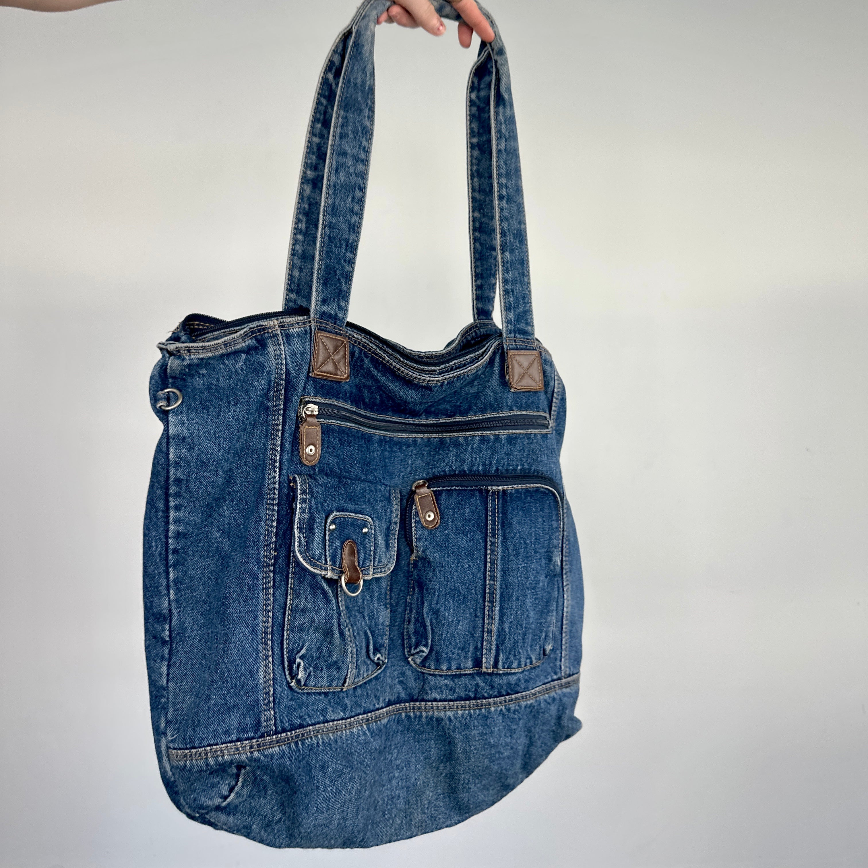 Vintage Denim Tote Bag
