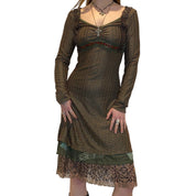 Vintage Save the Queen Medieval Midi Dress (S)