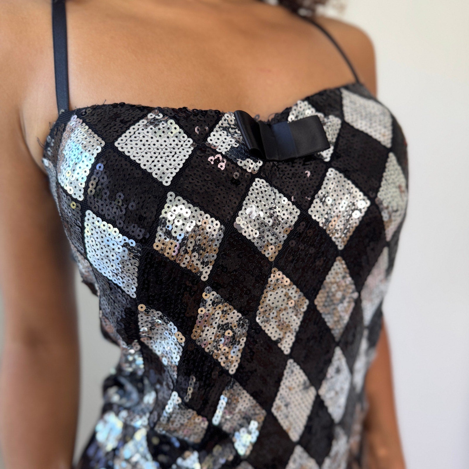 Vintage Sequin Harlequin Cami (S)