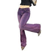 90s Caché Violet Flare Jeans (M)