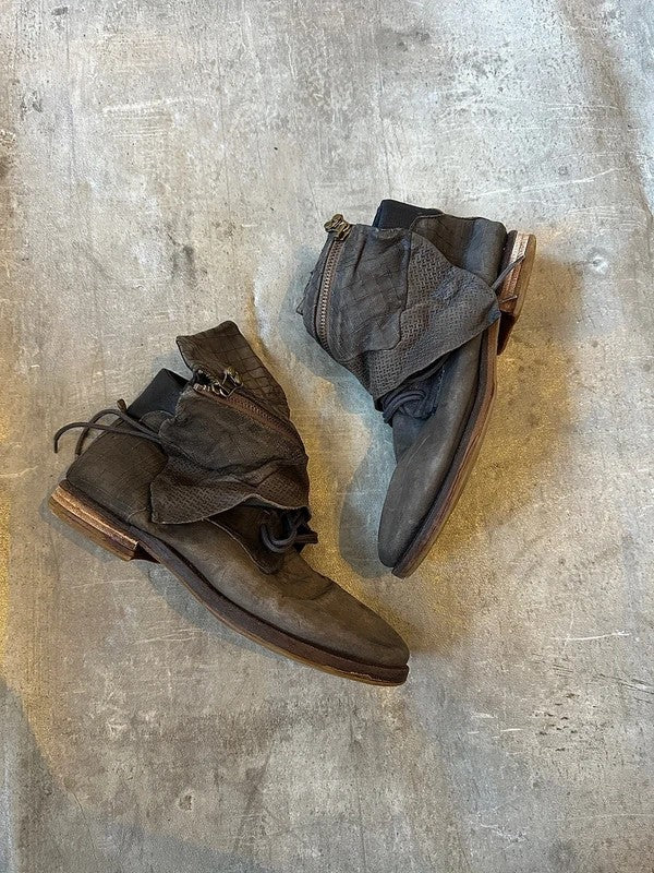 Vintage Airstep AS.98 Leather Pirate Slouch Biker Boots (US 8)