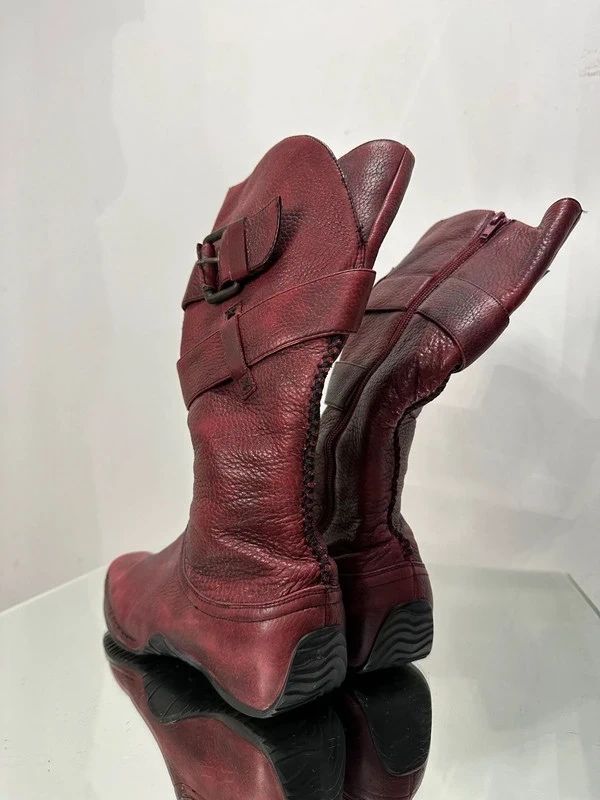 Vintage Deadstock 90s Archive Buckle Leather Calf Boots (UK 3-3.5)