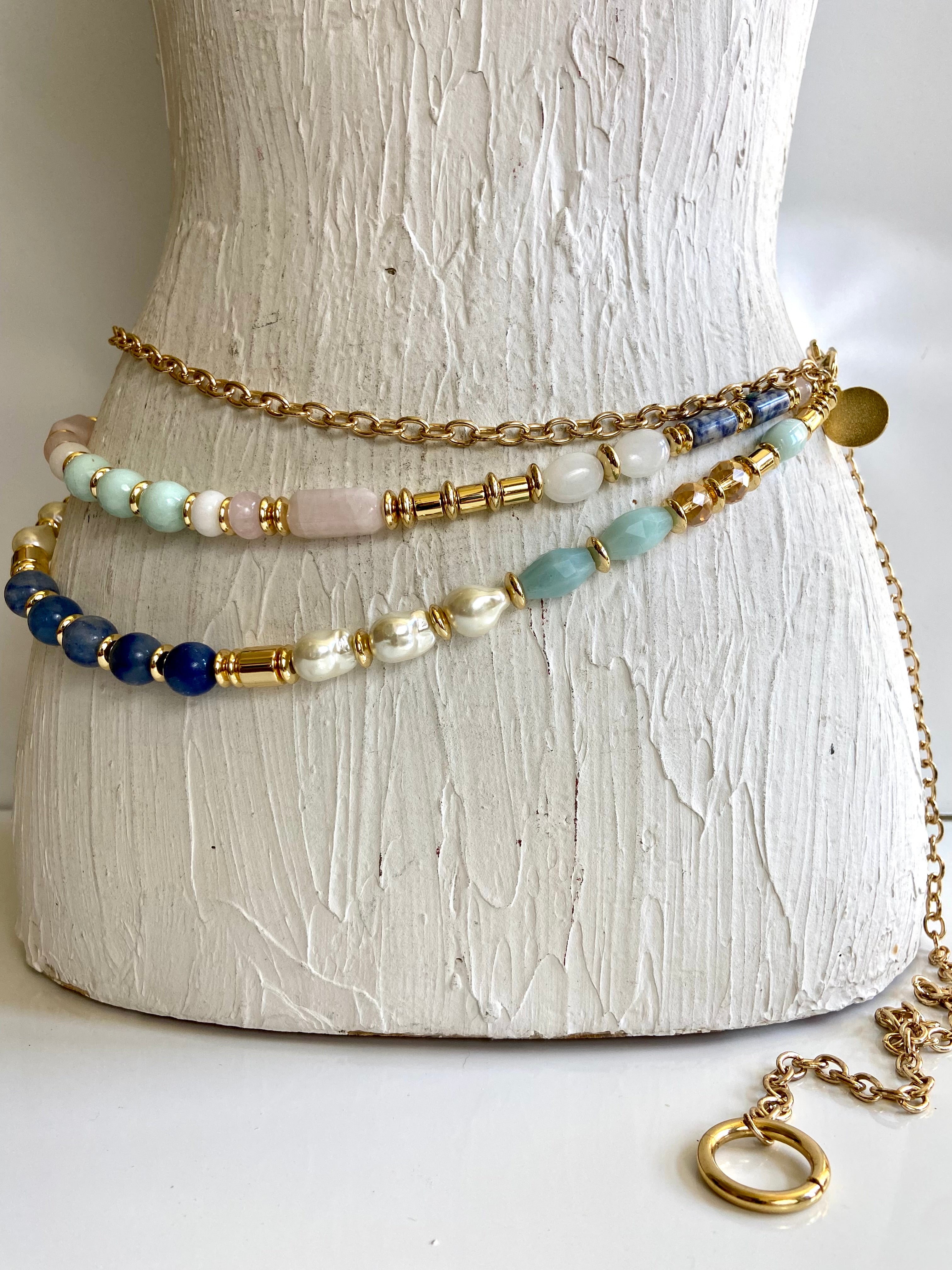 Beads& chain waist belt