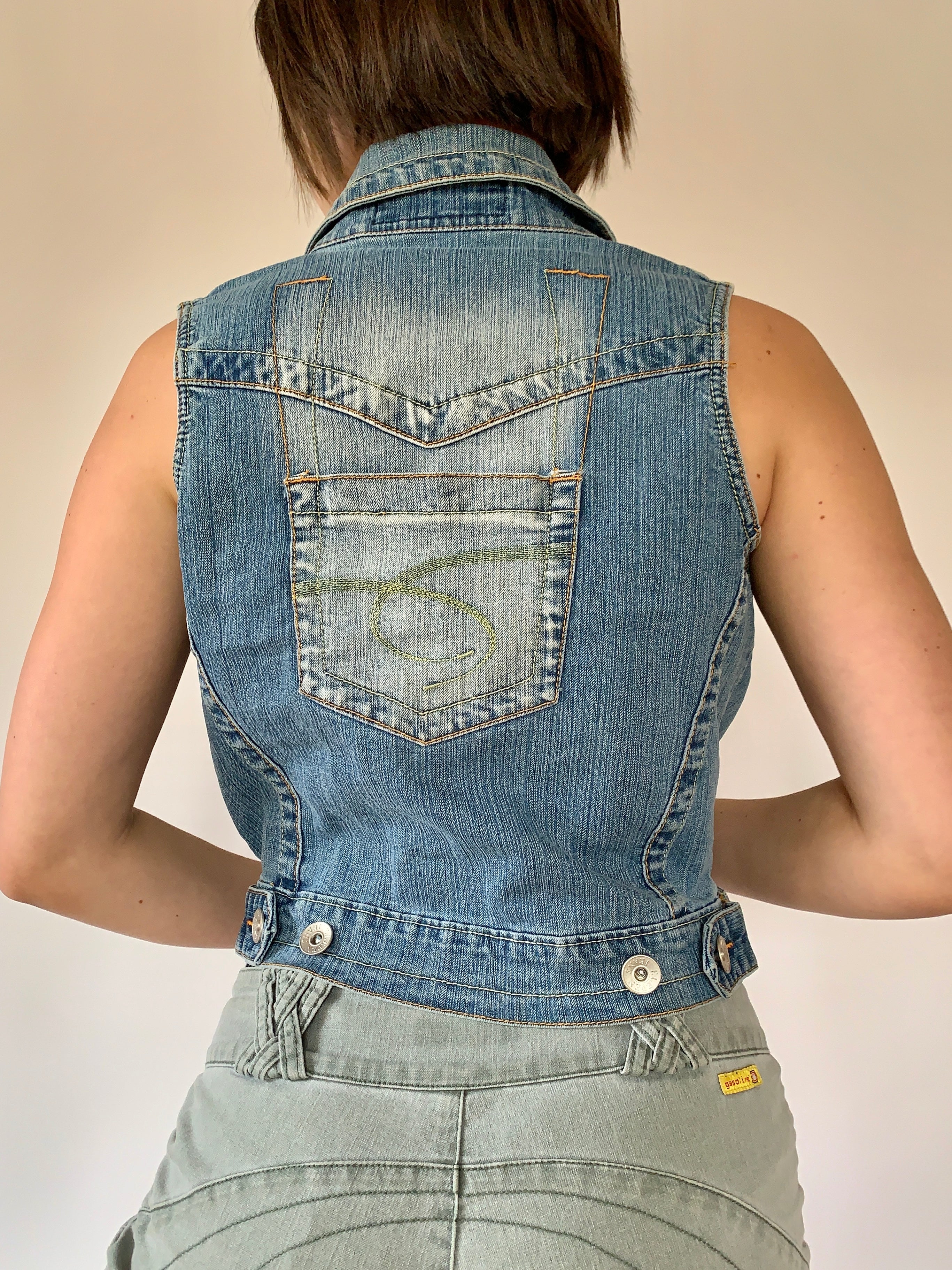 Y2K Denim Vest (S/M)