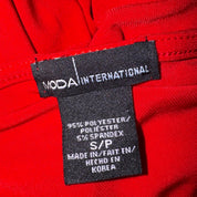 Slinky Red Ruched Early 2000s Dress (S)