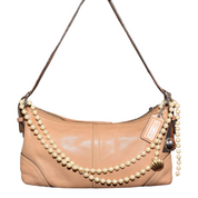 Vintage Tan Leather Coach Baguette Shoulder Bag