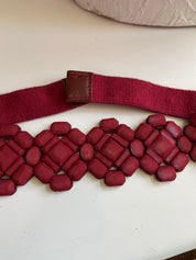 Elastic red belt