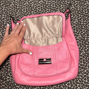 Vintage Coach Pink Leather Convertible Shoulder Bag