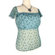 Y2K Ditsy Floral Milkmaid Top (3X)