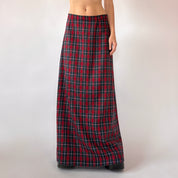 70s Plaid Maxi Skirt (S)