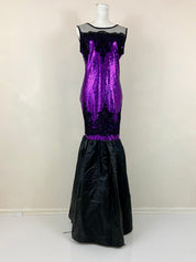 Purple & black dress