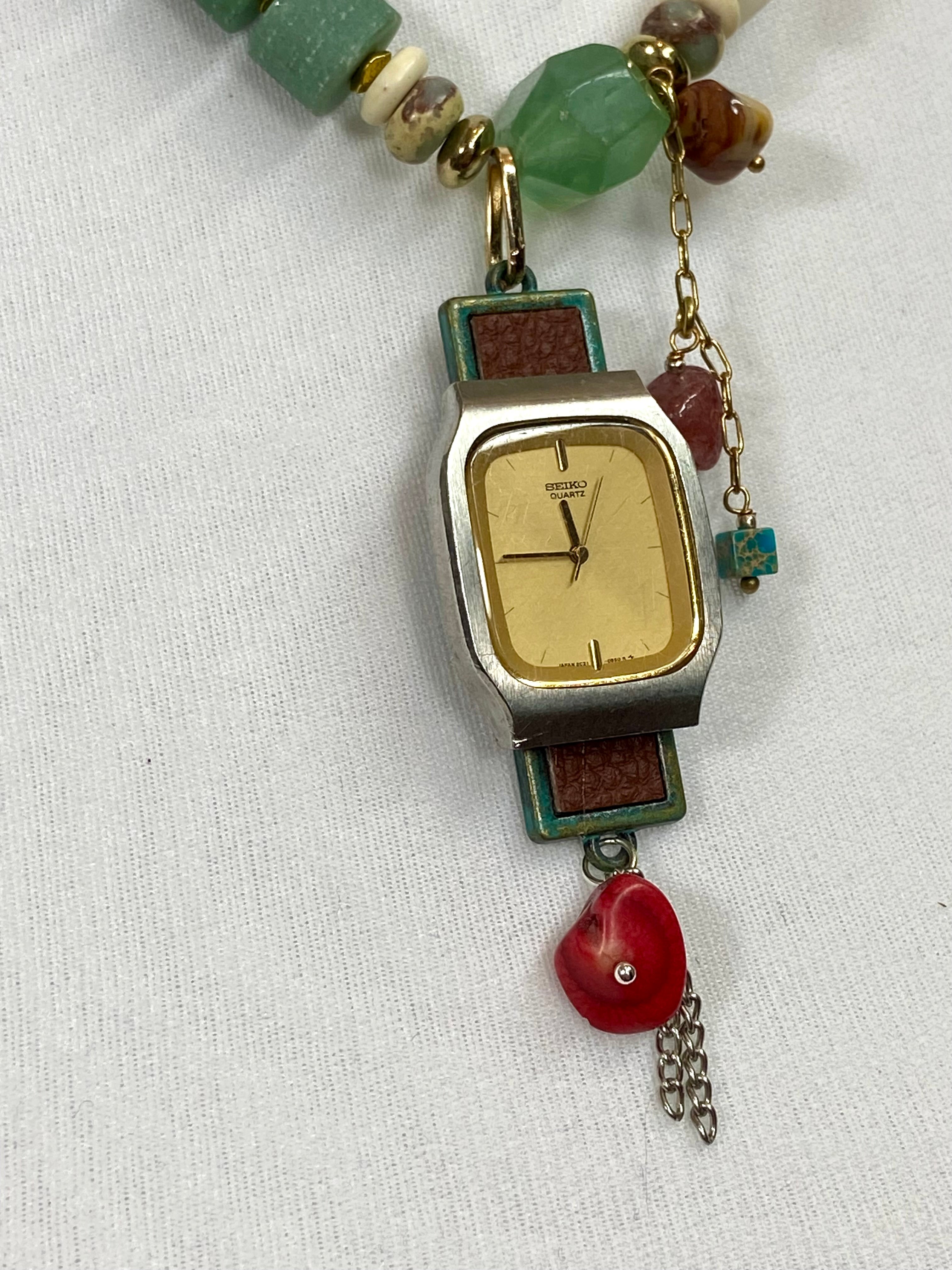 Beads & watch choker