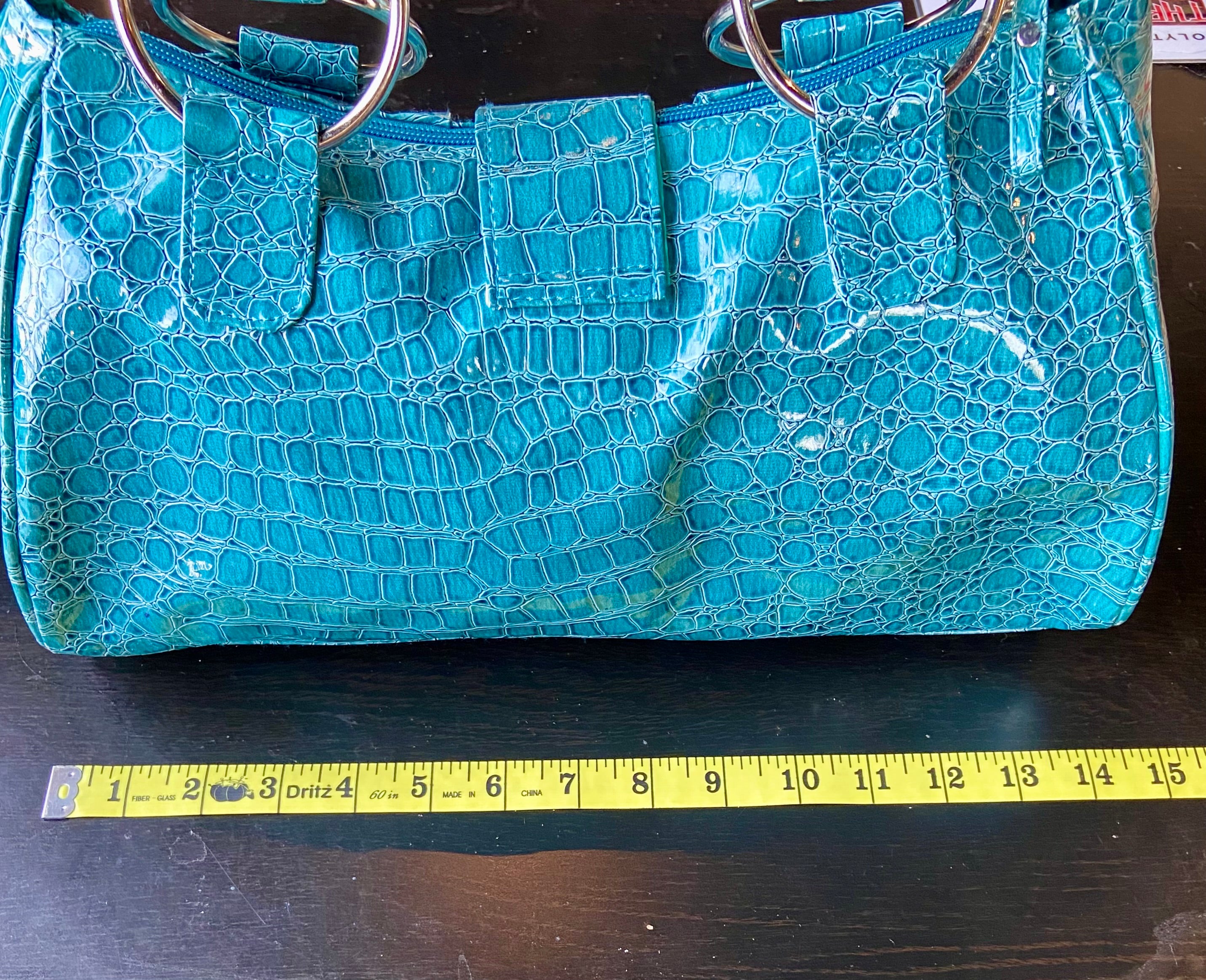 Y2K textured blue bag
