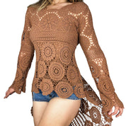 Boho Crochet Duster Top (XS/S)