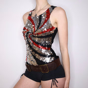 90s Sequin Swirl Tank Top (M)