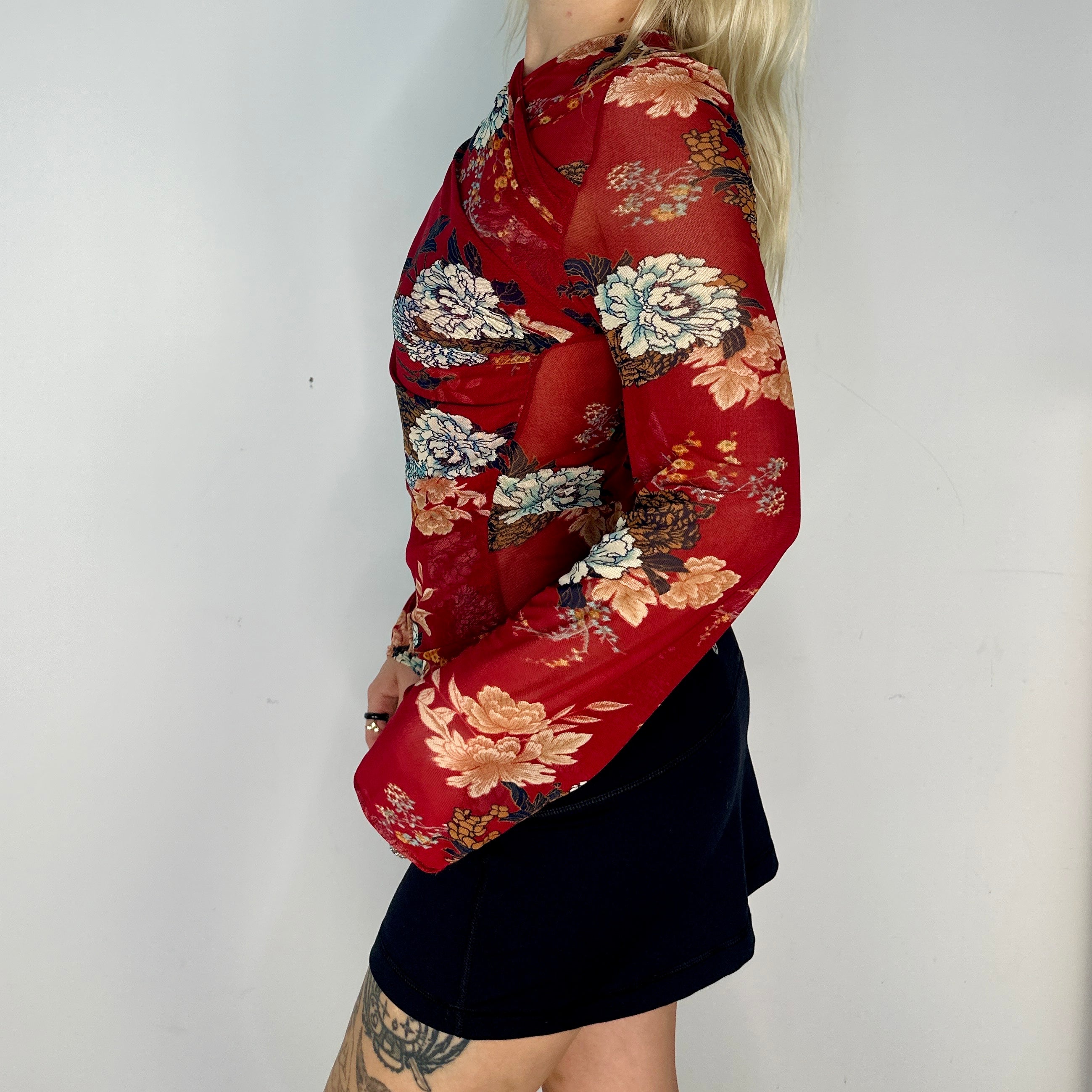 Handmade Floral Micromesh Longsleeve (Medium)