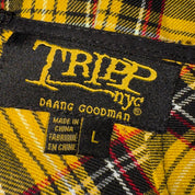 Tripp NYC Yellow Plaid Mini Skirt (L)