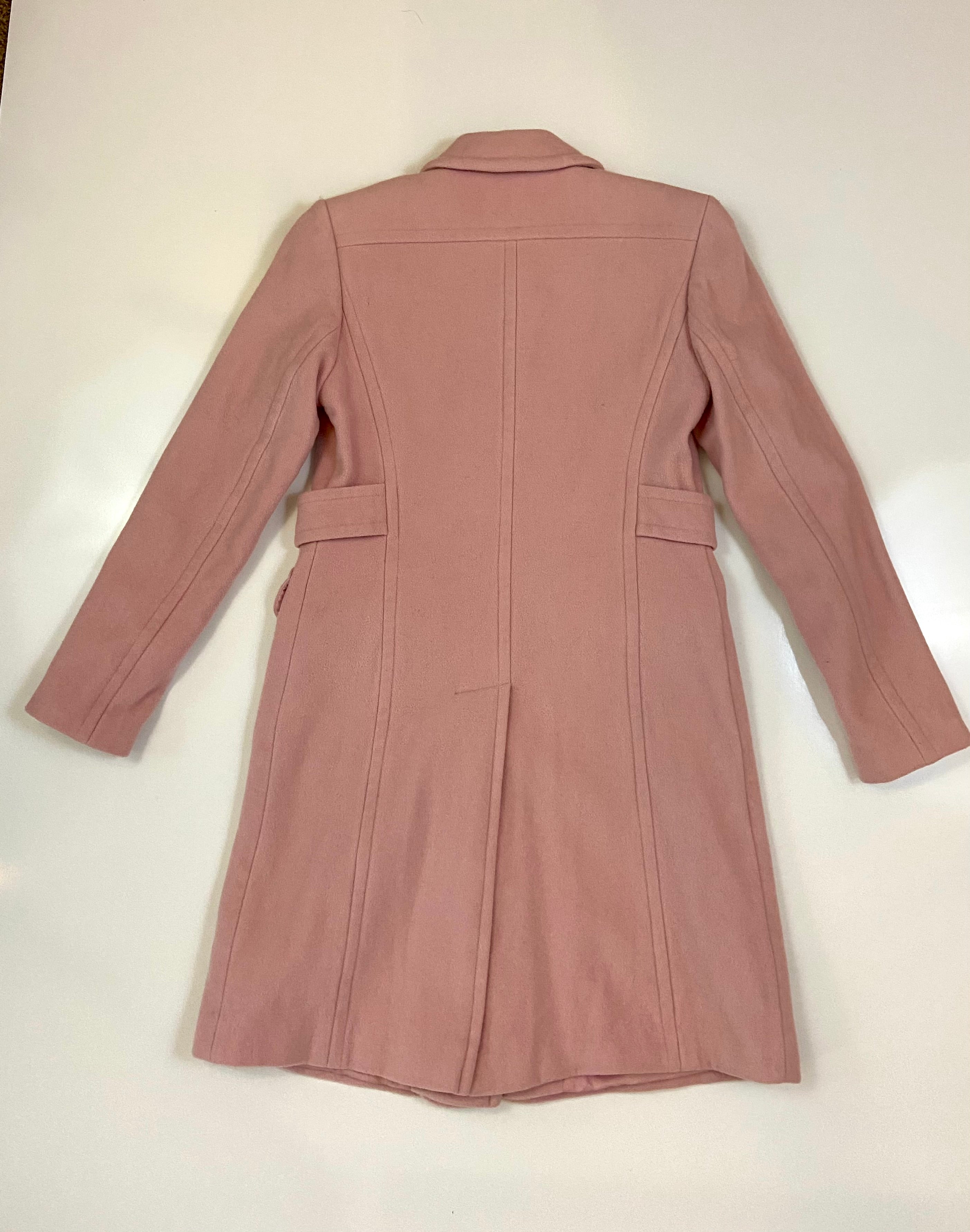 Moda International 100% wool women's pink coat