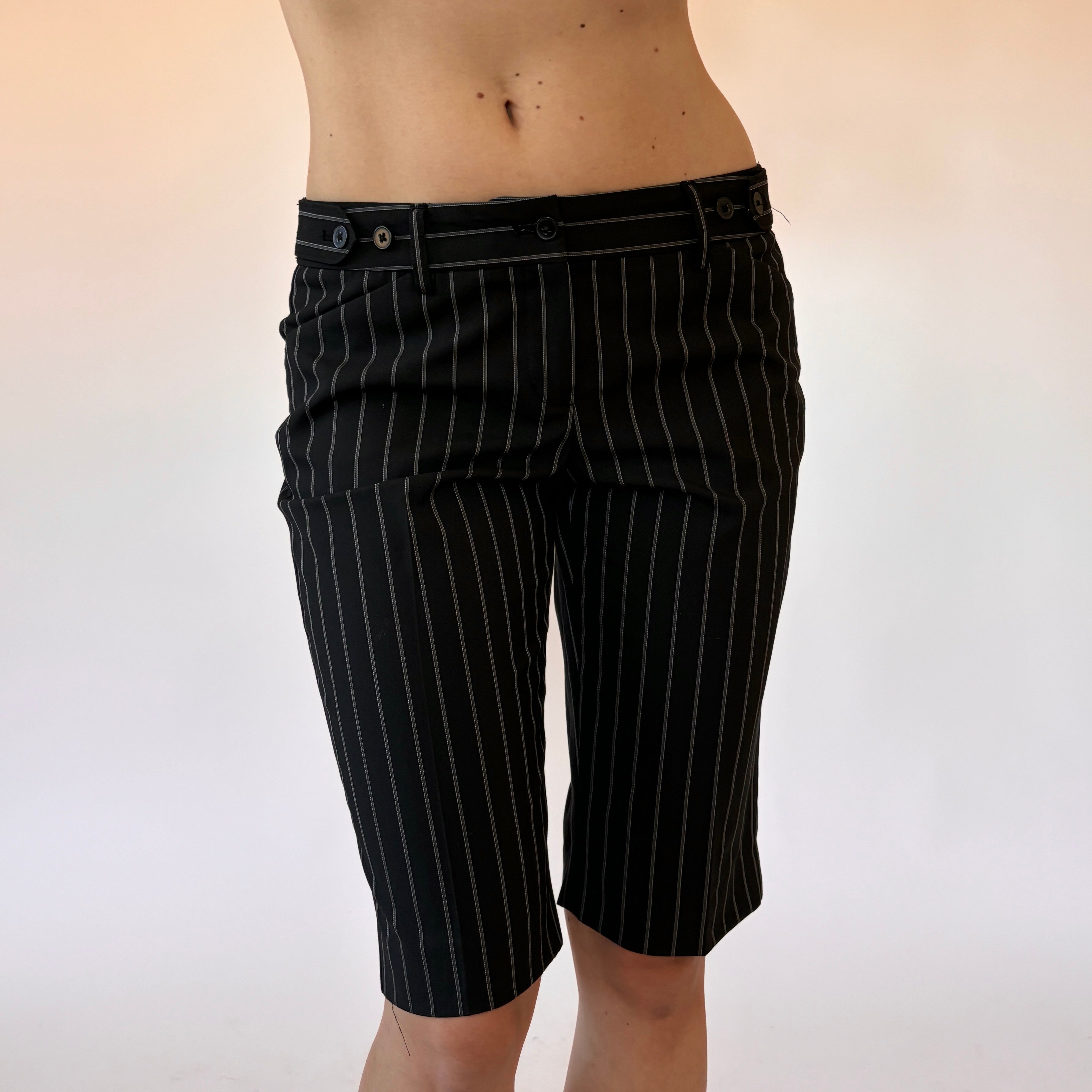 Y2K Pinstripe Shorts (XS)
