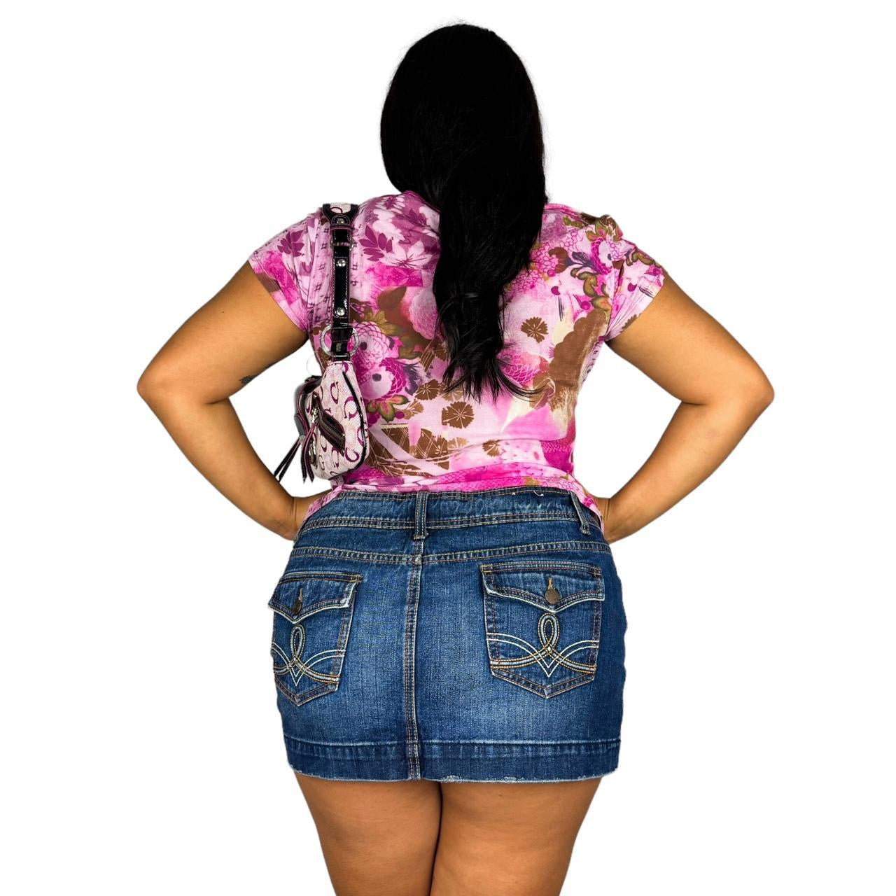 Y2K Dark Denim Low Rise Mini (XL)