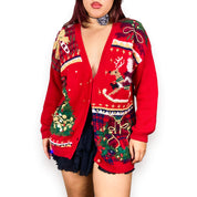 90s Chunky Christmas Cardigan (L/XL)
