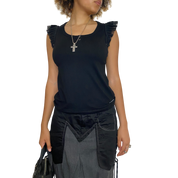 Vintage Cop Copine Black Top (M)