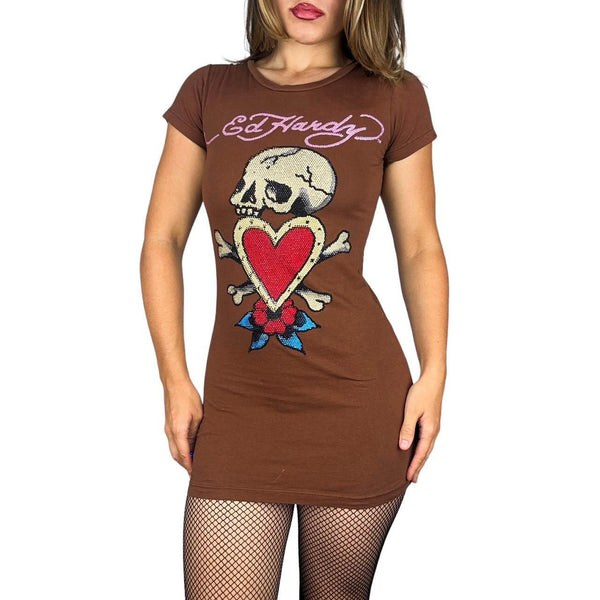Ed Hardy Y2K Diamanté Mini Dress (S) – Holy Thrift