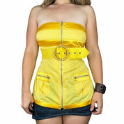 Bebe Yellow Cargo Tube Top (L)