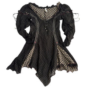 Italian Deconstructed Plaid Mini Dress (M)