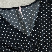 Y2K polka dot babydoll mini dress (S/M)