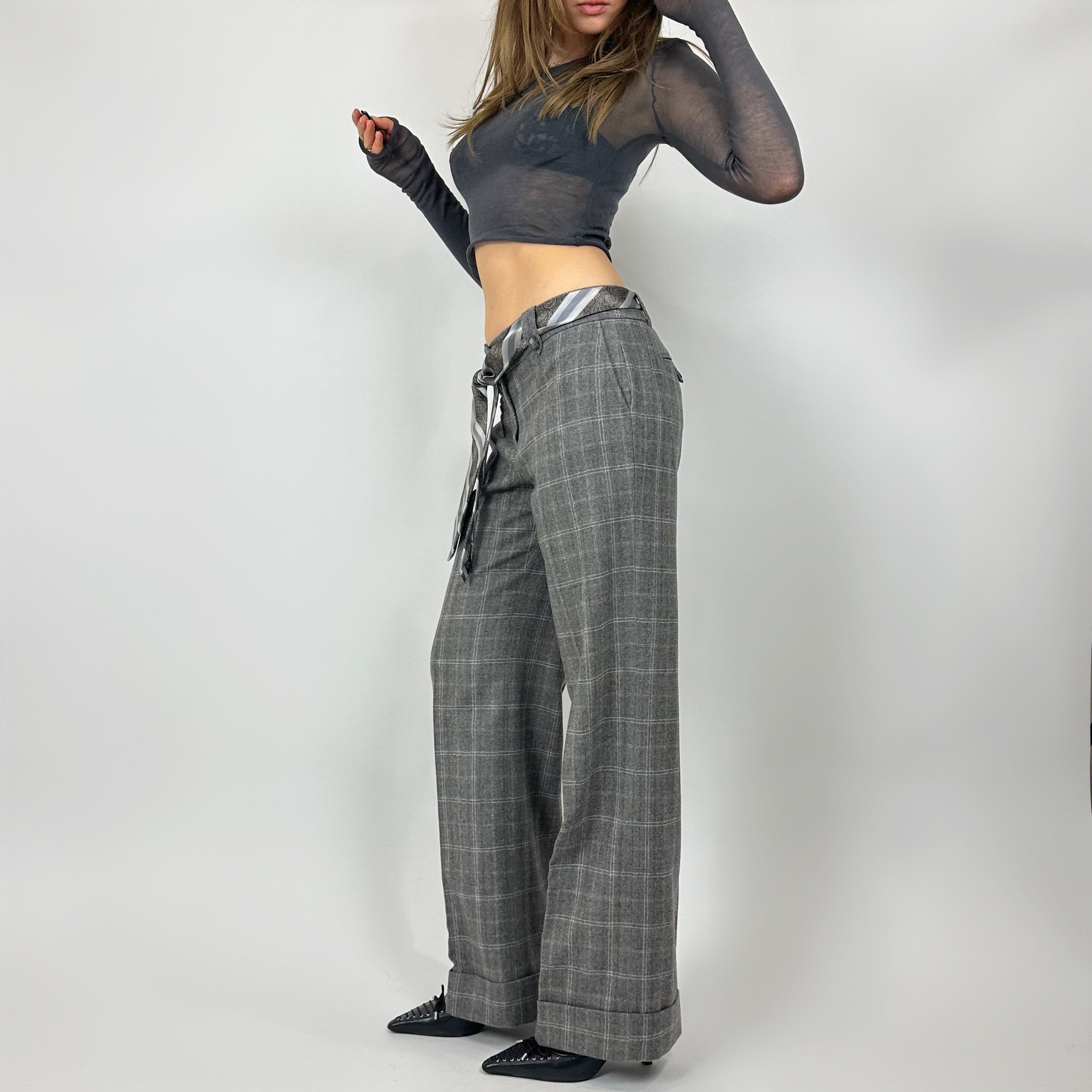 00’s Wool Plaid Pants (size 4)