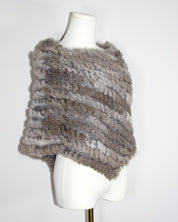 Japanese Rabbit Fur Poncho & Gloves Set (S)