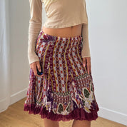 Vintage Mesh Patchwork Skirt (S)