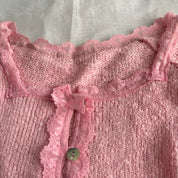 Zone Bleue Pink Cardigan (S/M)