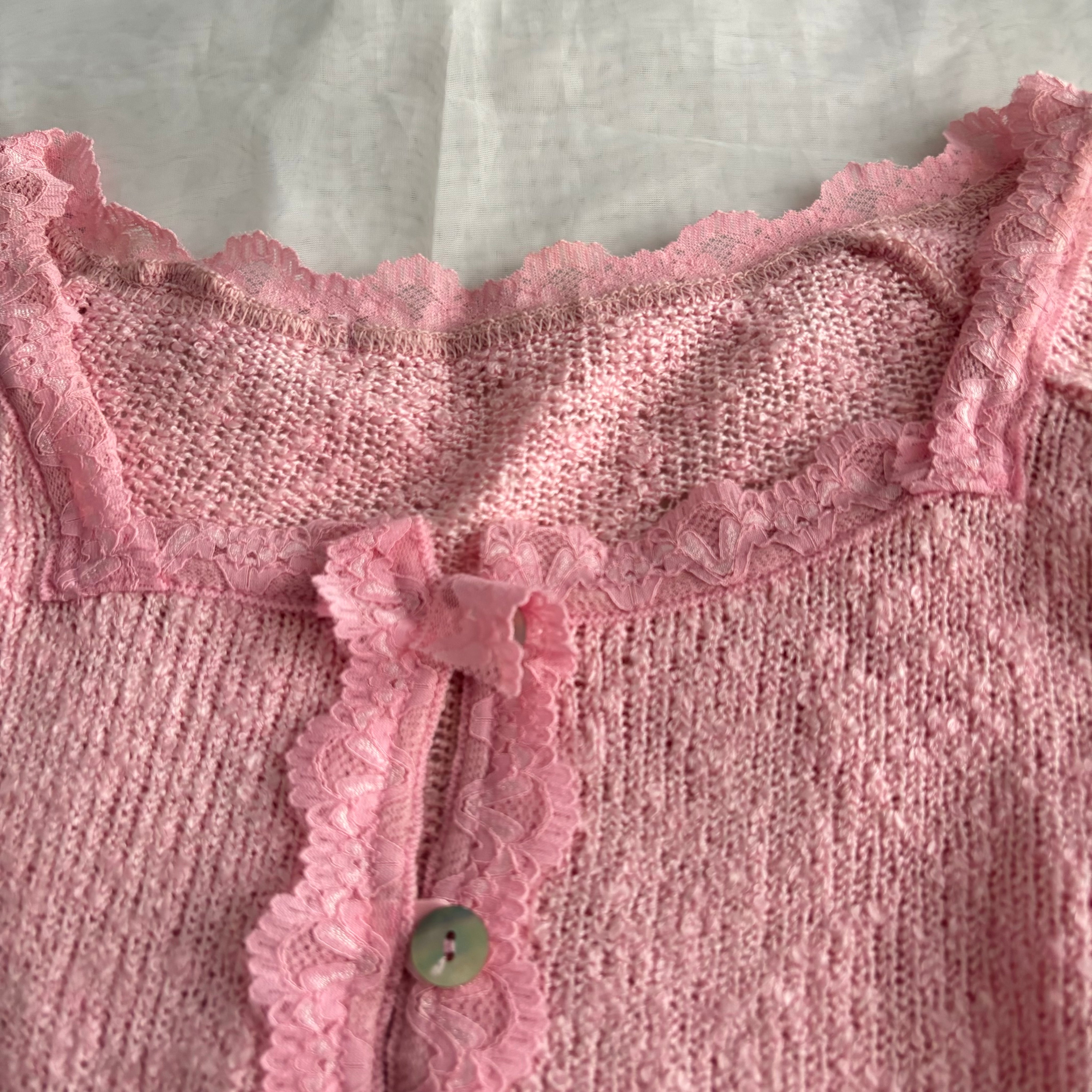 Zone Bleue Pink Cardigan (S/M)