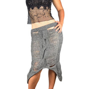 Shanghai Designer Wool Cutout Skirt (M)