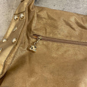 Vintage Y2K Slouch Hobo Gold Bag