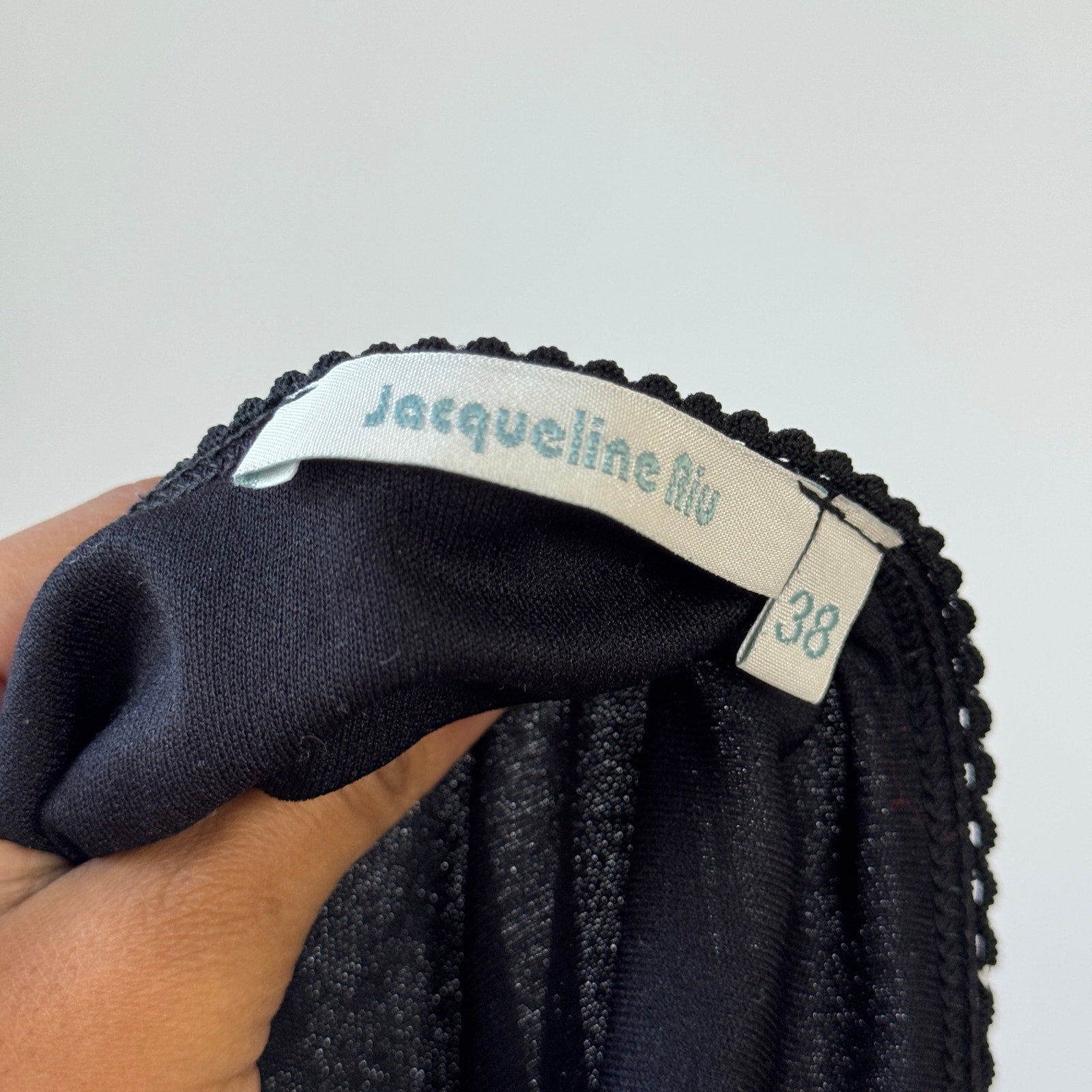 Jacqueline Riu Black Mesh Midi Skirt (S)