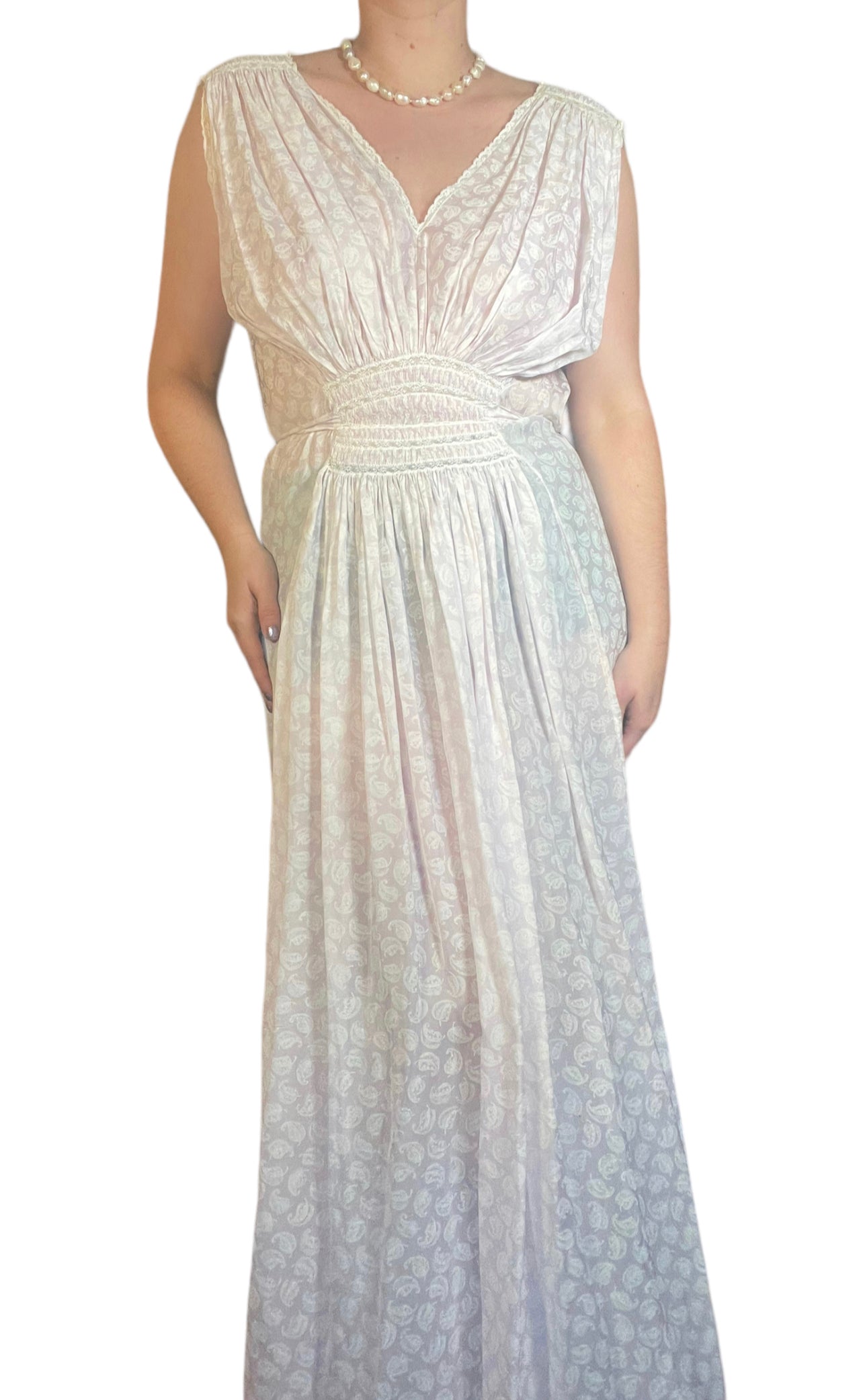 30s Sheer Lilac Dress (M)